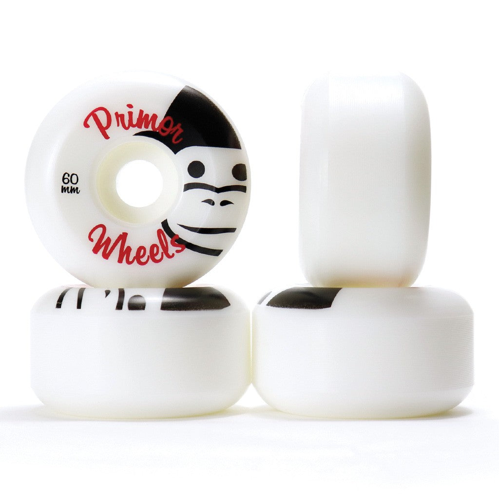 Roda Primor Skateboards Classic Monkey 60MM - 60D - Branco / Azul / Vermelho
