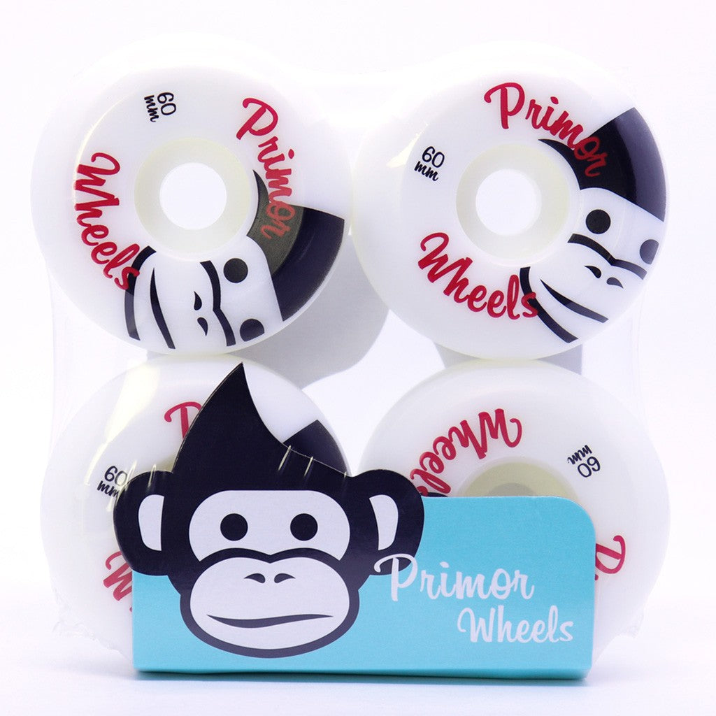 Roda Primor Skateboards Classic Monkey 60MM - 60D - Branco / Azul / Vermelho