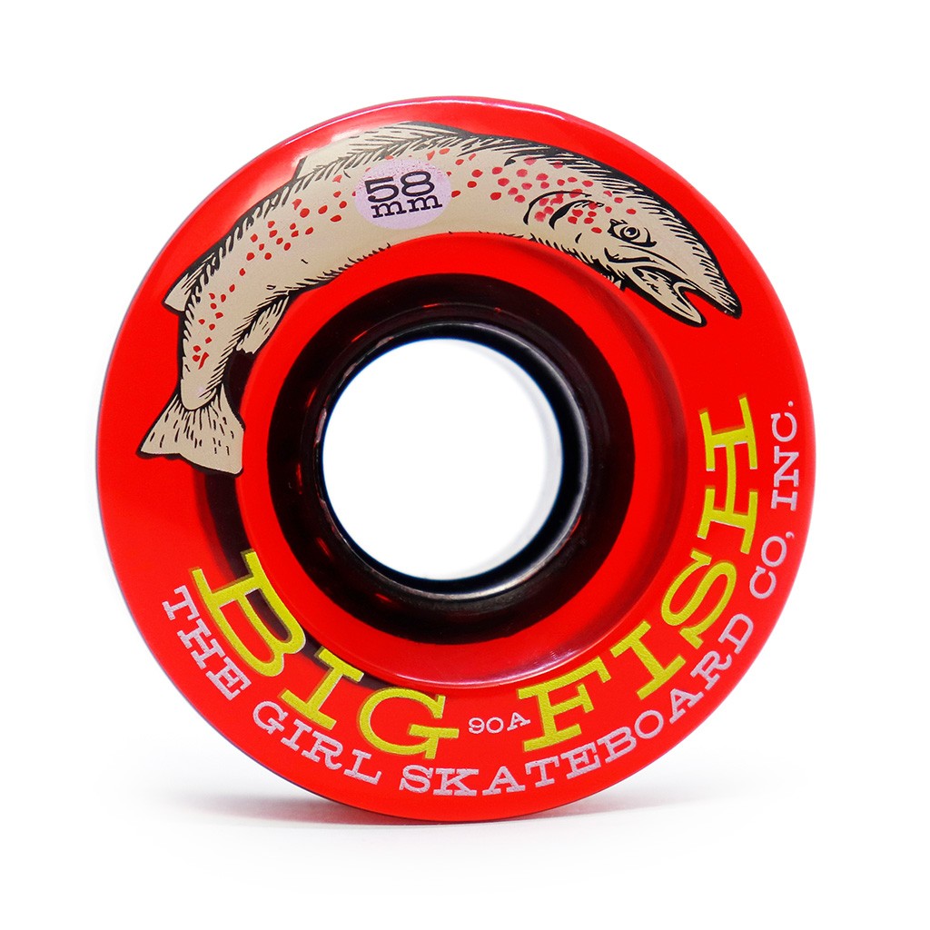 Roda Girl Skateboards Big Fish Cruiser 58mm - 90A - Vermelho translúcido