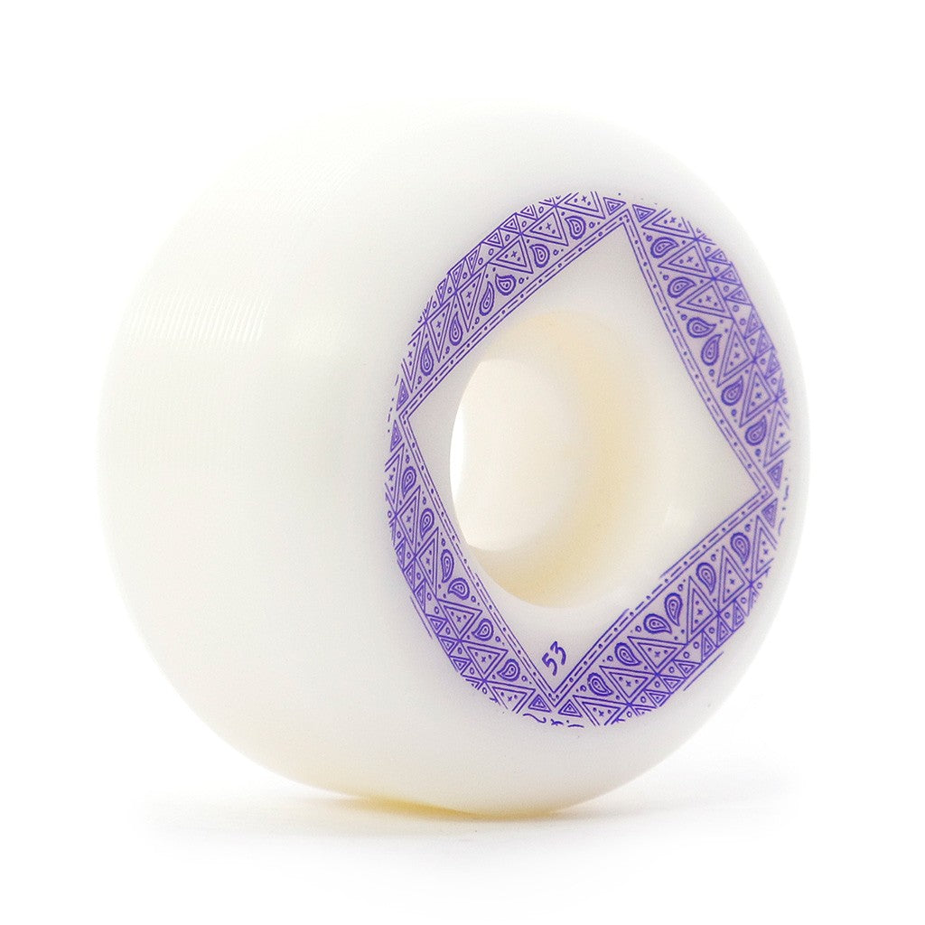 Roda Chocolate Skateboards Bandana Conical 53mm 99A - Branco / Azul