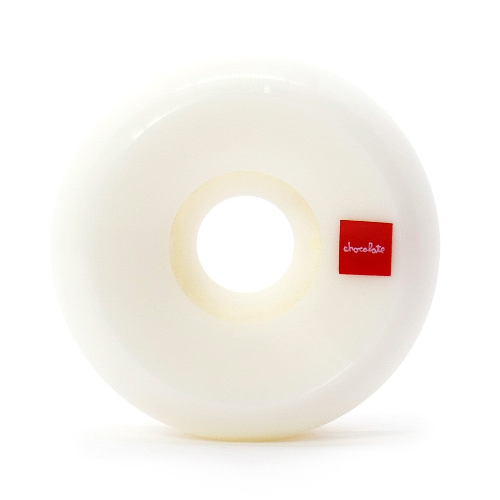 Roda Chocolate Skateboards Bandana Conical 55mm 99A - Branco / Vermelho