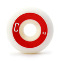 Roda Chocolate Skateboards C Sport 53mm 99A - Branco / Vermelho
