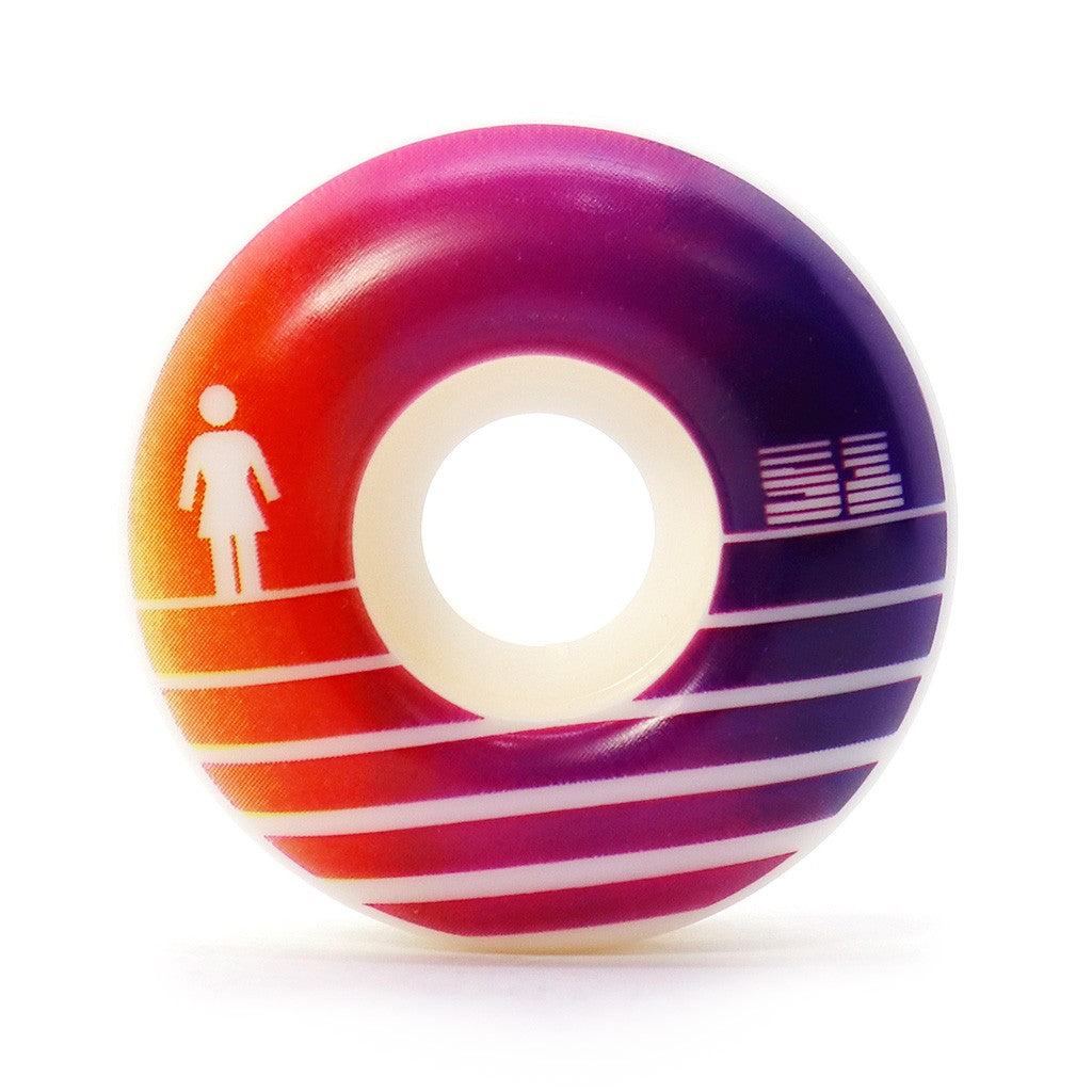 Roda Girl Skateboards Future OG Staple 51mm 99A - Branco / Laranja / Roxo