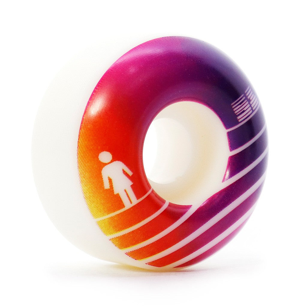 Roda Girl Skateboards Future OG Staple 51mm 99A - Branco / Laranja / Roxo