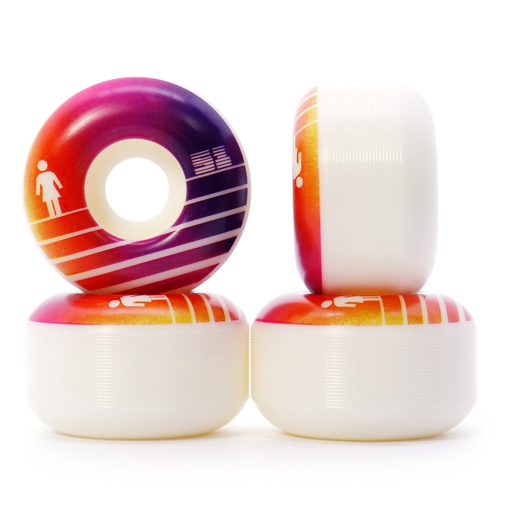 Roda Girl Skateboards Future OG Staple 51mm 99A - Branco / Laranja / Roxo