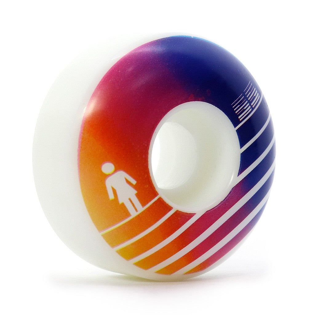 Roda Girl Skateboards Future OG Staple 55mm 99A - Branco / Laranja / Roxo