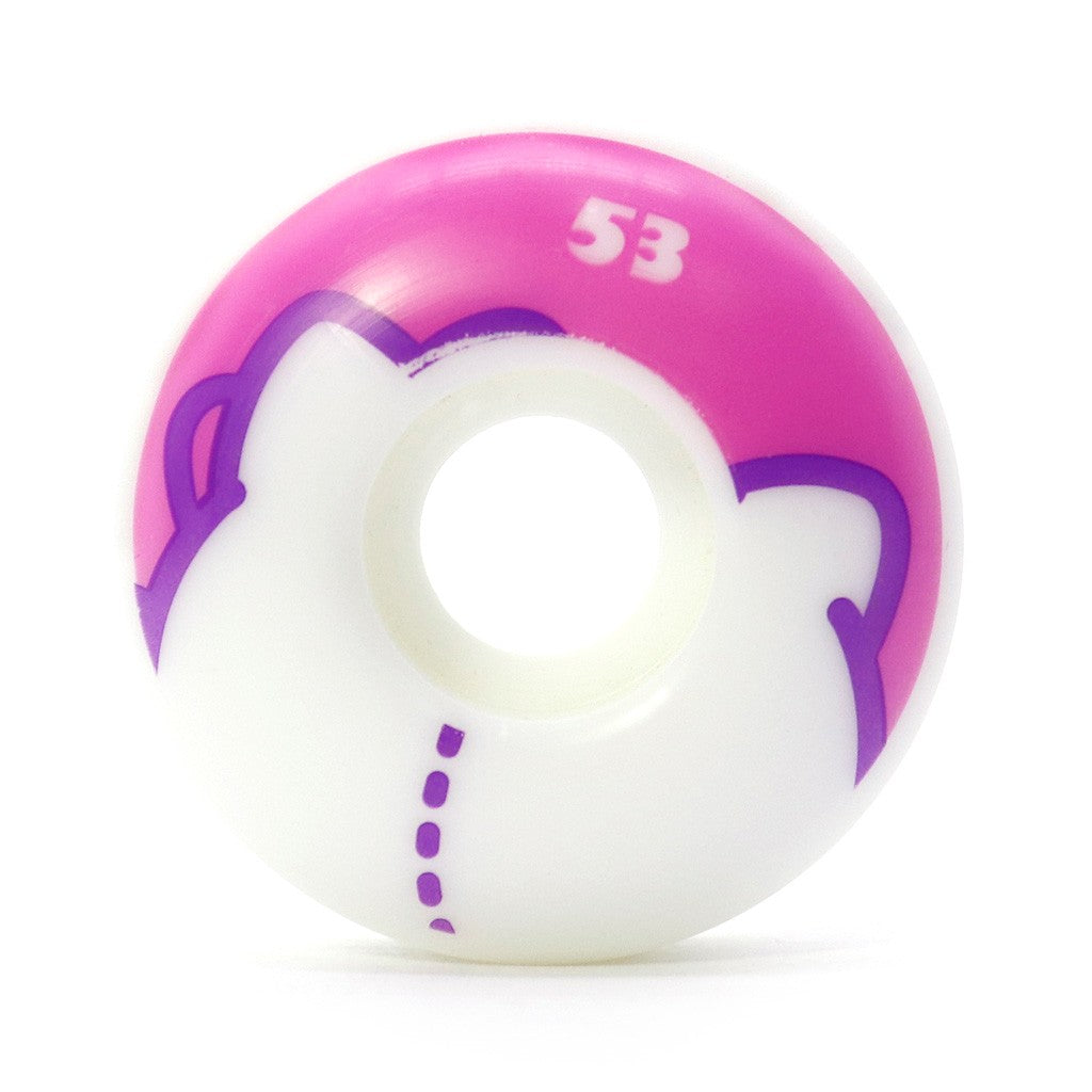 Roda Girl Skateboards Girl x Sanrio Hello Kitty 53mm 99A - Branco / Rosa
