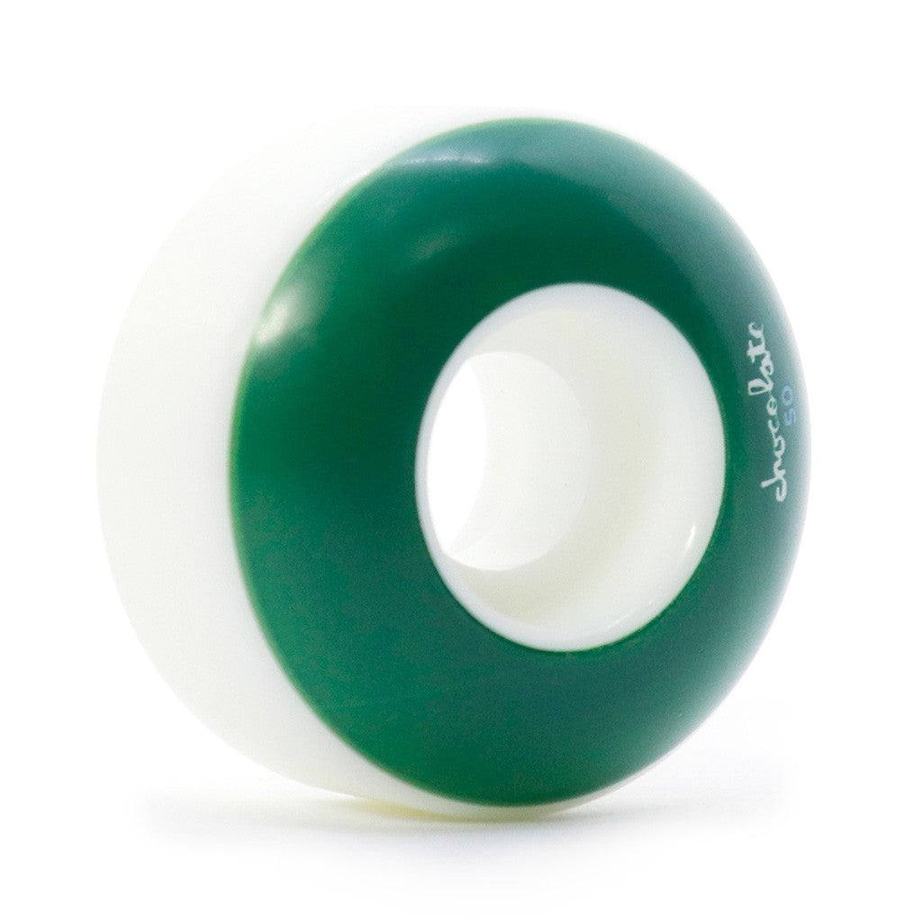Roda Chocolate Skateboards OG Chunk Staple 50mm 99A - Branco / Verde