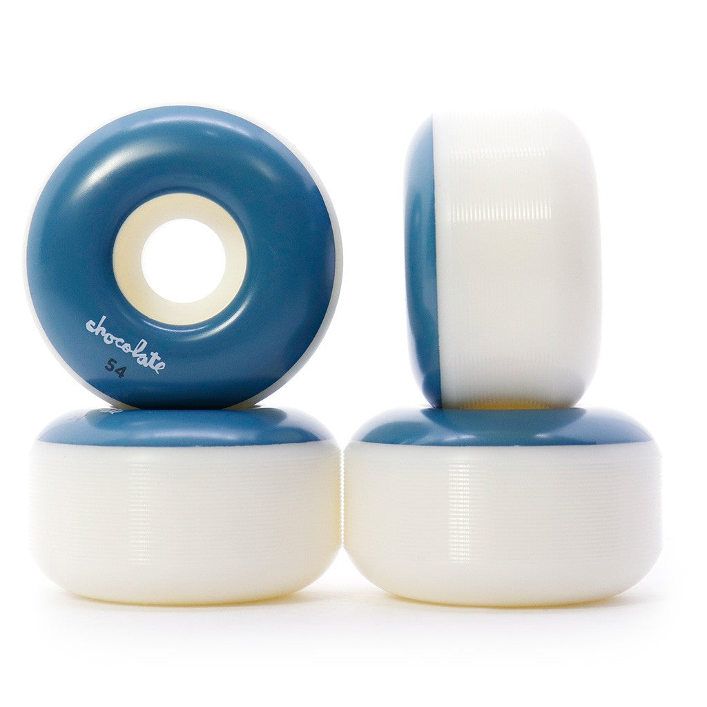 Roda Chocolate Skateboards OG Chunk Staple 54mm 99A - Branco / Azul