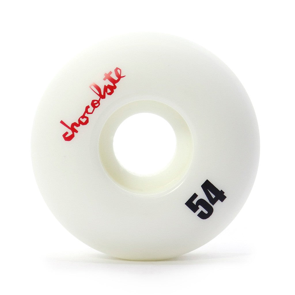 Roda Chocolate Skateboards Original Chunk Staple 54mm 99A - Branco / Vermelho / Preto