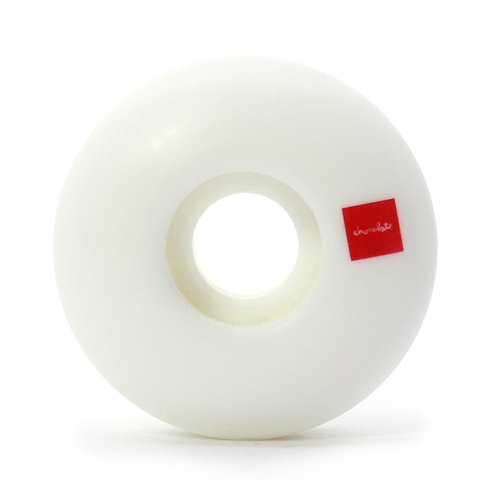 Roda Chocolate Skateboards Original Chunk Staple 54mm 99A - Branco / Vermelho / Preto