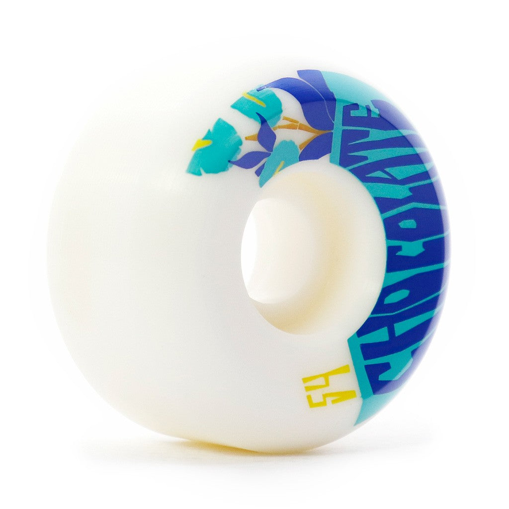 Roda Chocolate Skateboards Plantasia Conical 54mm 99A - Branco / Verde / Azul