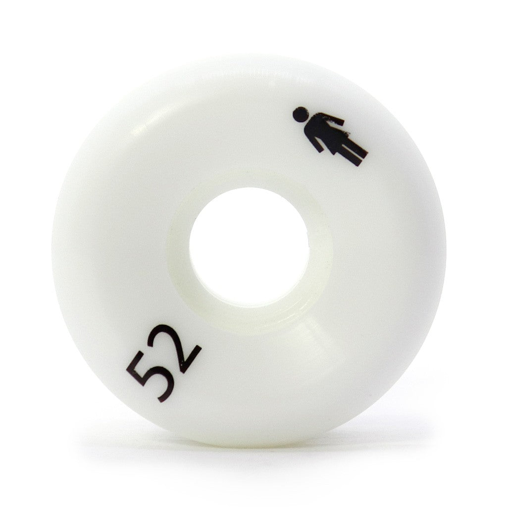 Roda Girl Skateboards Sans Conical 52mm 99A - Branco / Preto