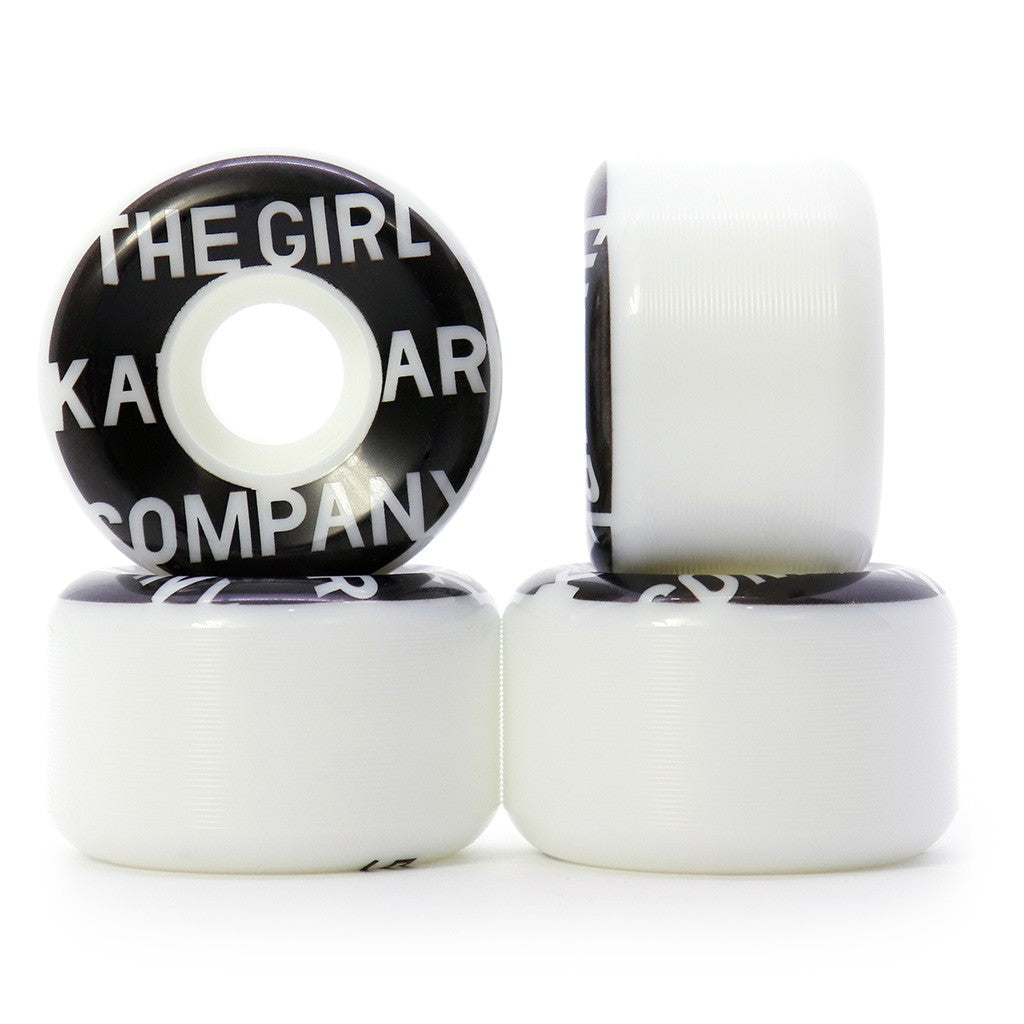 Roda Girl Skateboards Sans Conical 52mm 99A - Branco / Preto
