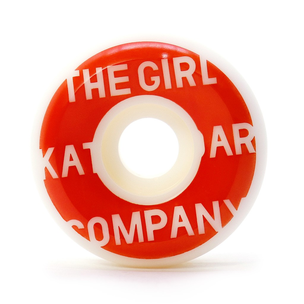 Roda Girl Skateboards Sans Conical 56mm 99A - Branco / Vermelho