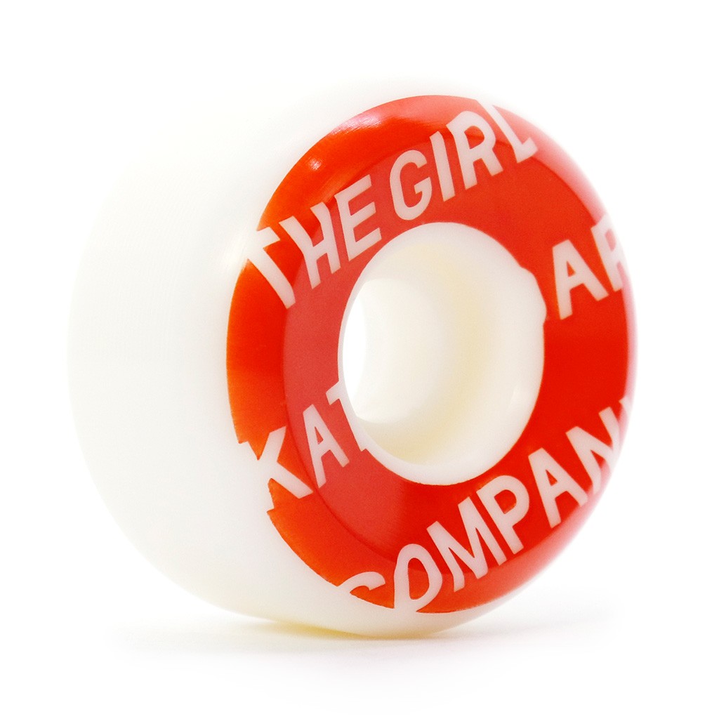 Roda Girl Skateboards Sans Conical 56mm 99A - Branco / Vermelho