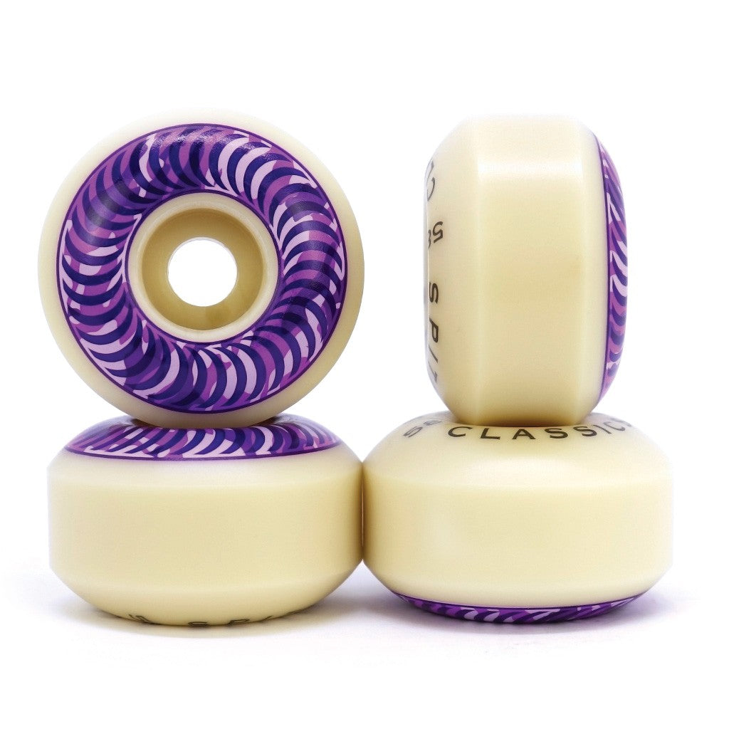 Roda Spitfire Wheels Classic Formula Four 58mm - 99DU - Bege Claro / Roxo
