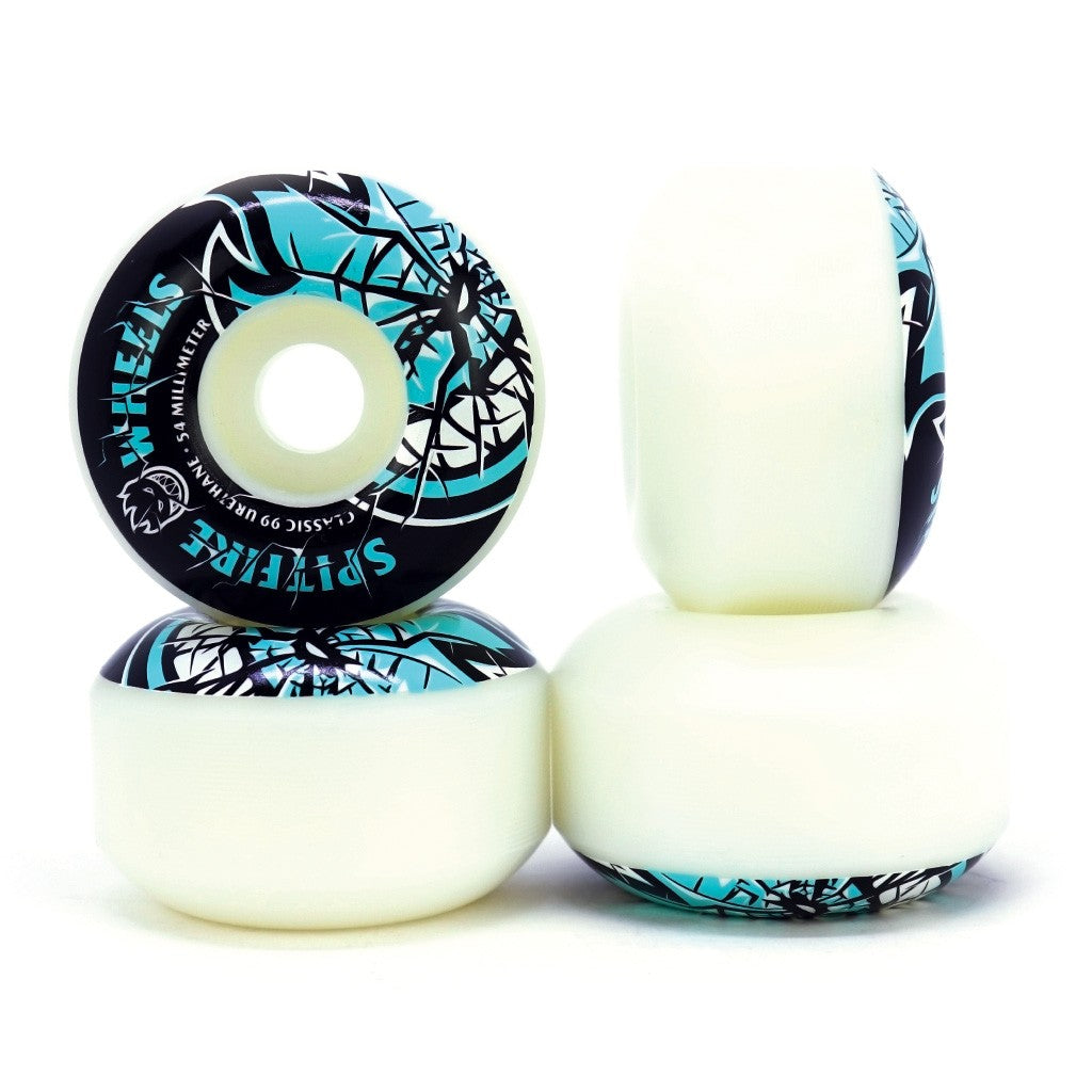 Roda Spitfire Wheels Live to Burn 54mm - 99DU - Branco / Preto / Verde