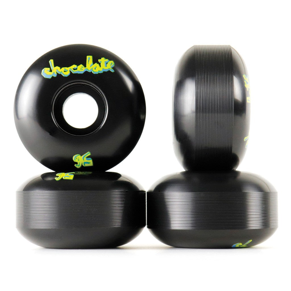 Roda Chocolate Skateboards Lifted Chunk 56mm - 99A - Preto / Amarelo / Azul
