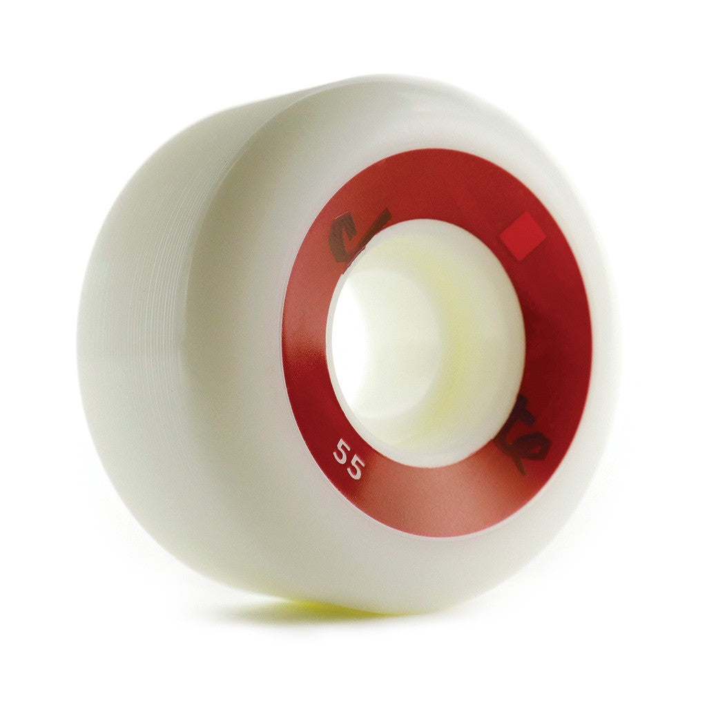 Roda Chocolate Skateboards Lost Chunk Conical 55mm - 99A - Branco / Vermelho