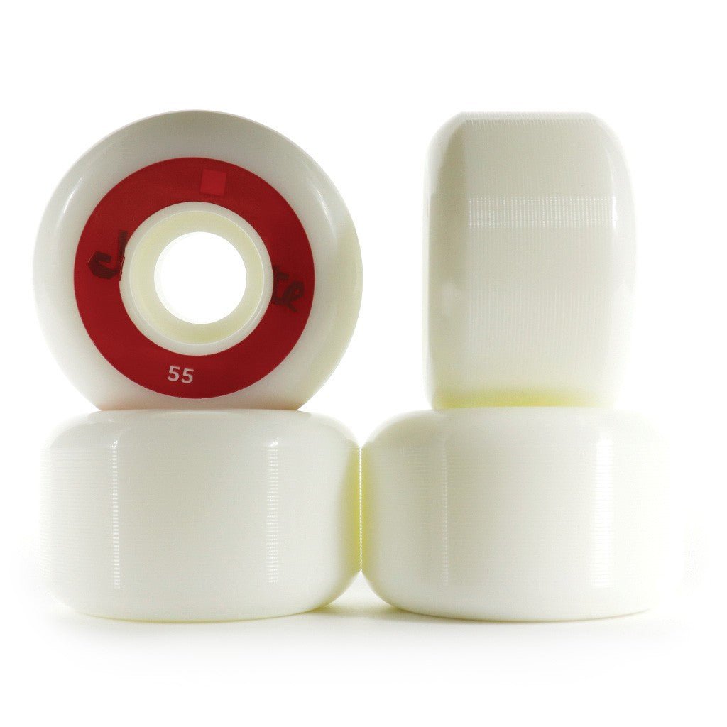Roda Chocolate Skateboards Lost Chunk Conical 55mm - 99A - Branco / Vermelho