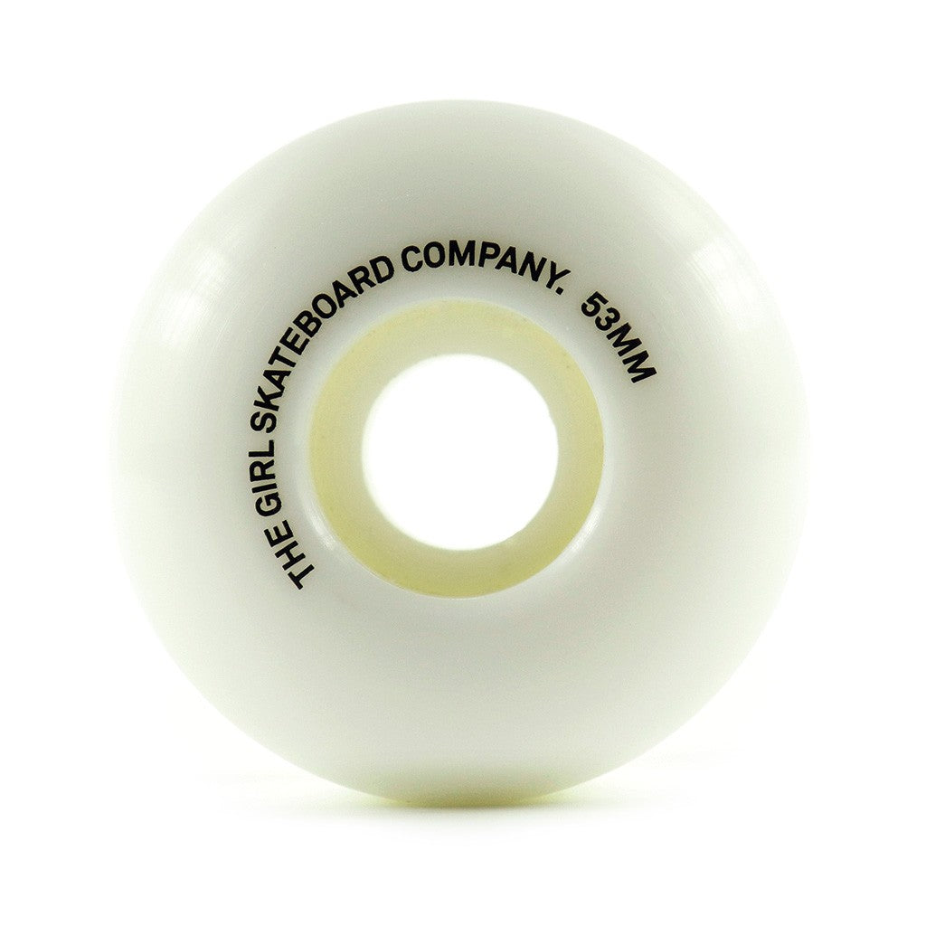 Roda Girl Skateboards National Hero 53mm - 99A - Branco / Prata