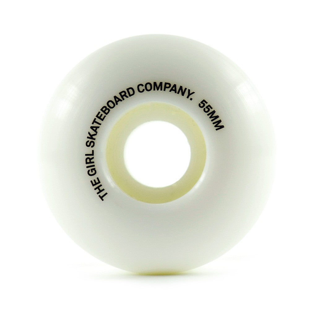 Roda Girl Skateboards National Hero 55mm - 99A - Branco / Dourado