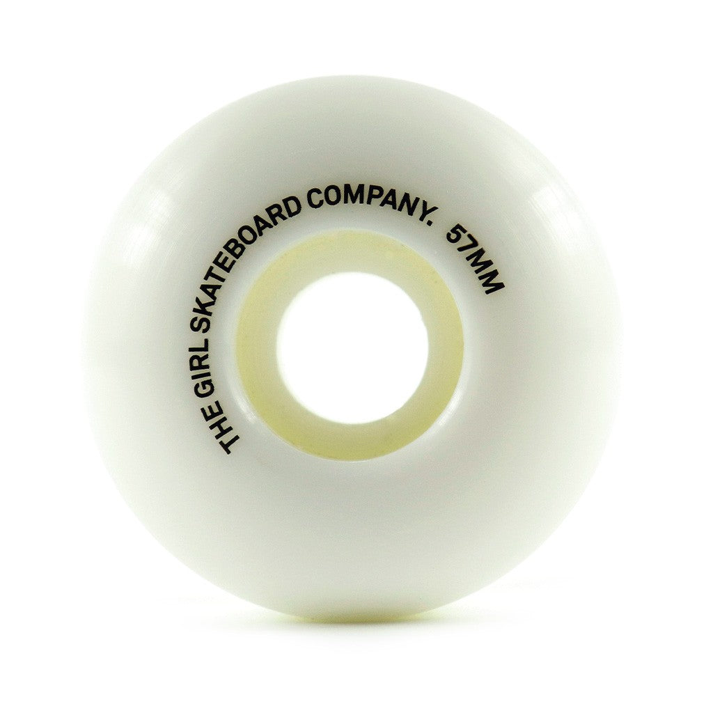 Roda Girl Skateboards National Hero 57mm - 99A - Branco / Dourado