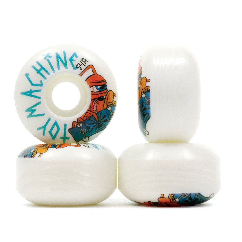 Roda Toy Machine Sect Skater 54mm - 99A - Branco / Verde / Laranja