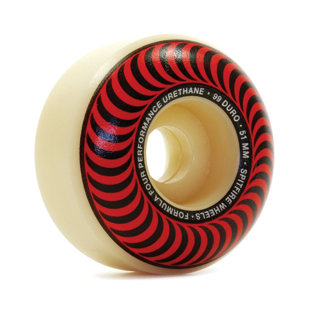 Roda Spitfire Wheels Classic Formula 51mm - 99DU - Bege / Preto / Vermelho