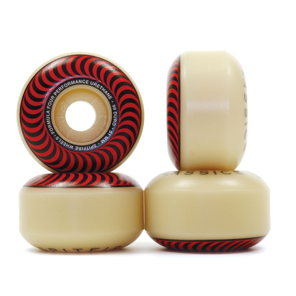 Roda Spitfire Wheels Classic Formula 51mm - 99DU - Bege / Preto / Vermelho