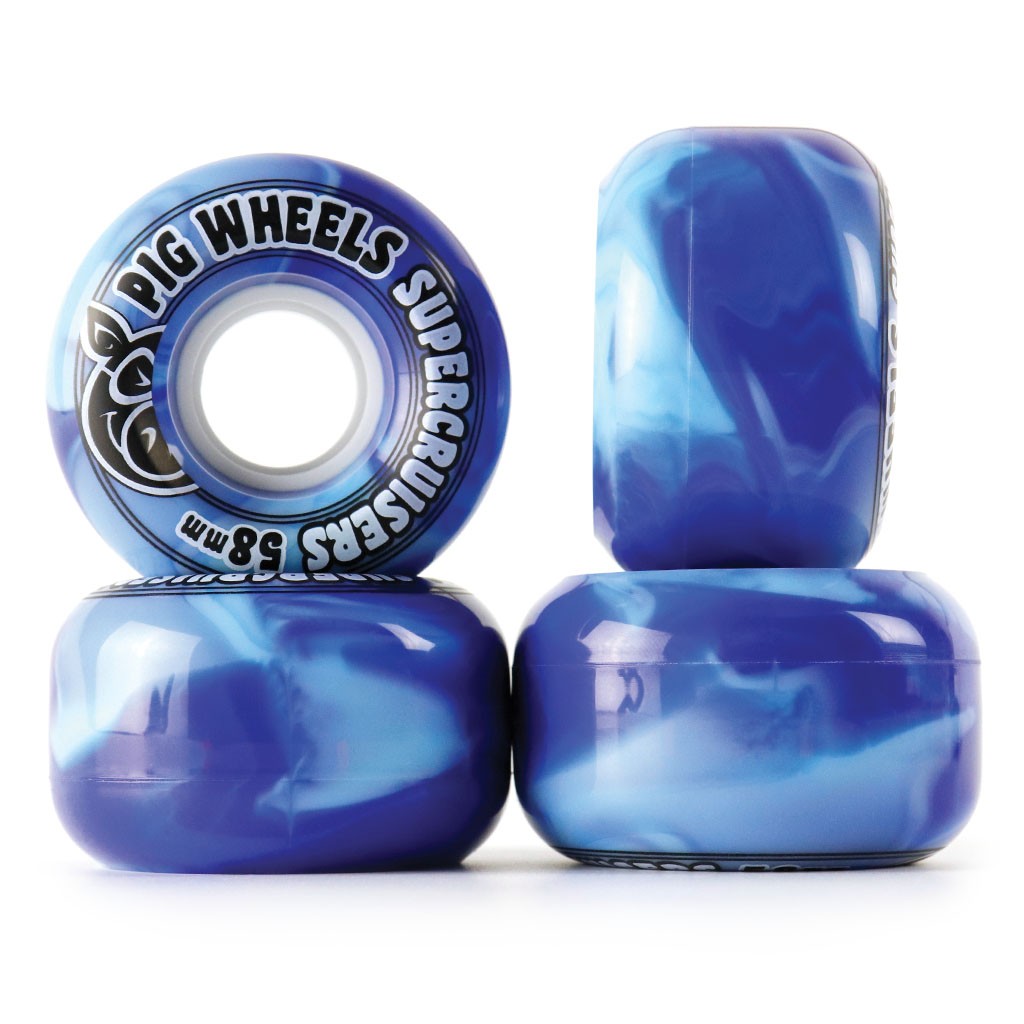 Roda Pig Wheels Supercruisers 58mm - 85a - Azul Mescla