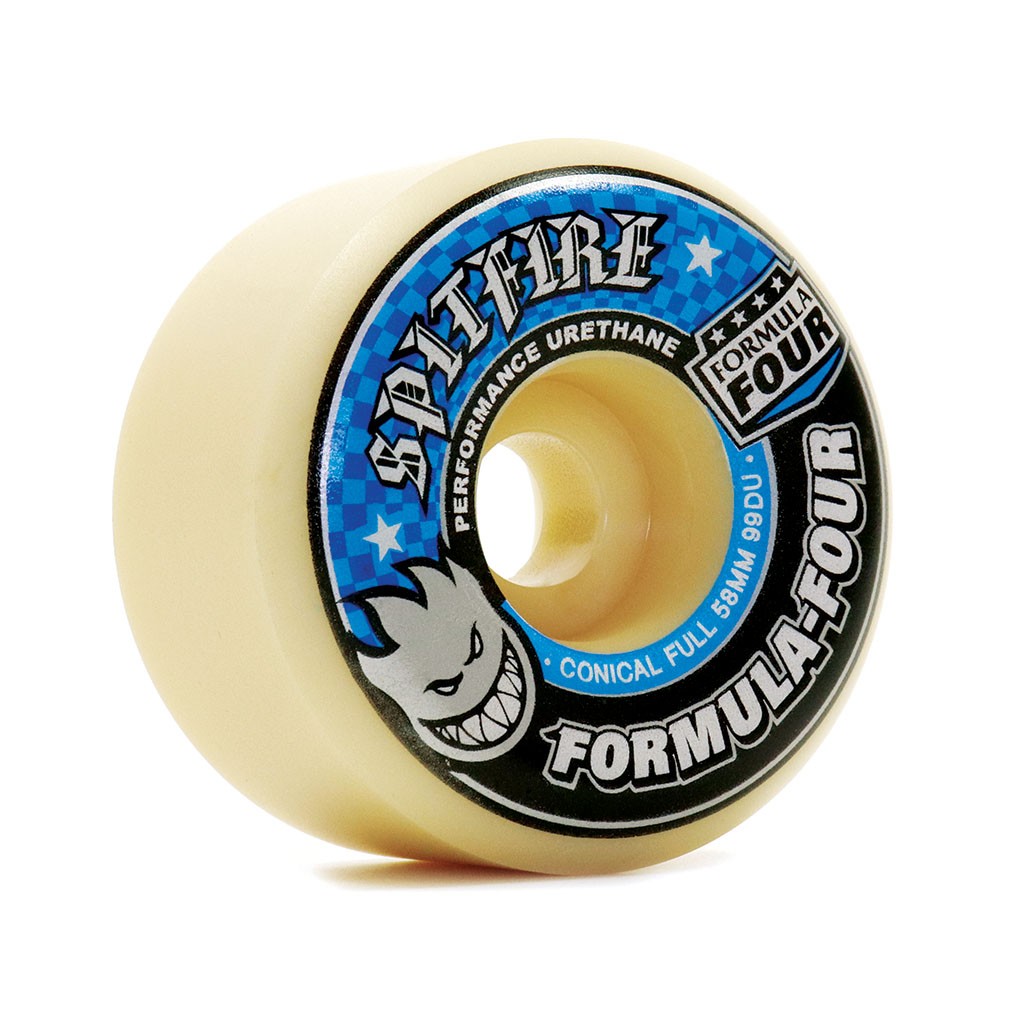 Roda Spitfire Wheels Conical Full Formula Four 58mm - 99DU - Bege / Preto / Azul