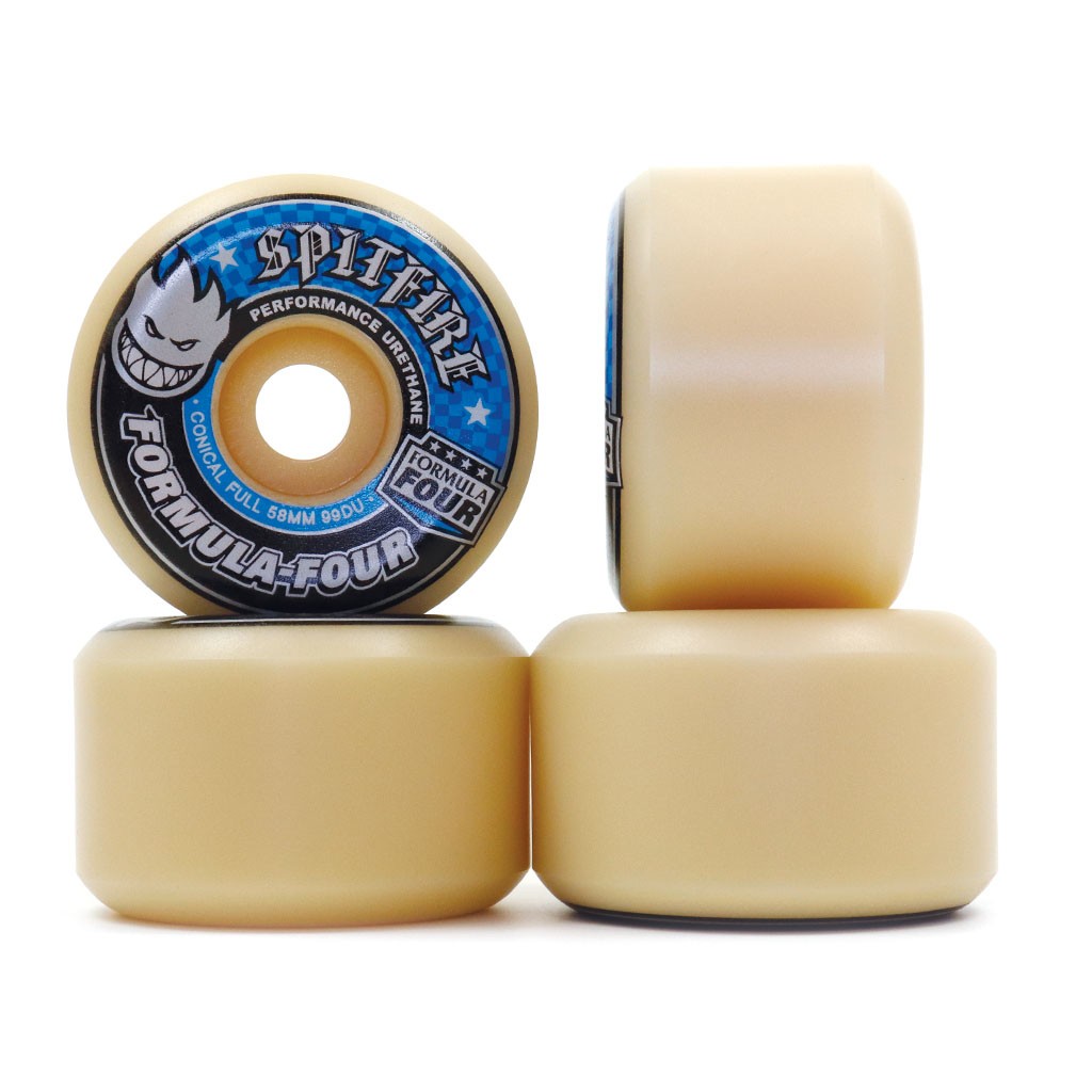 Roda Spitfire Wheels Conical Full Formula Four 58mm - 99DU - Bege / Preto / Azul