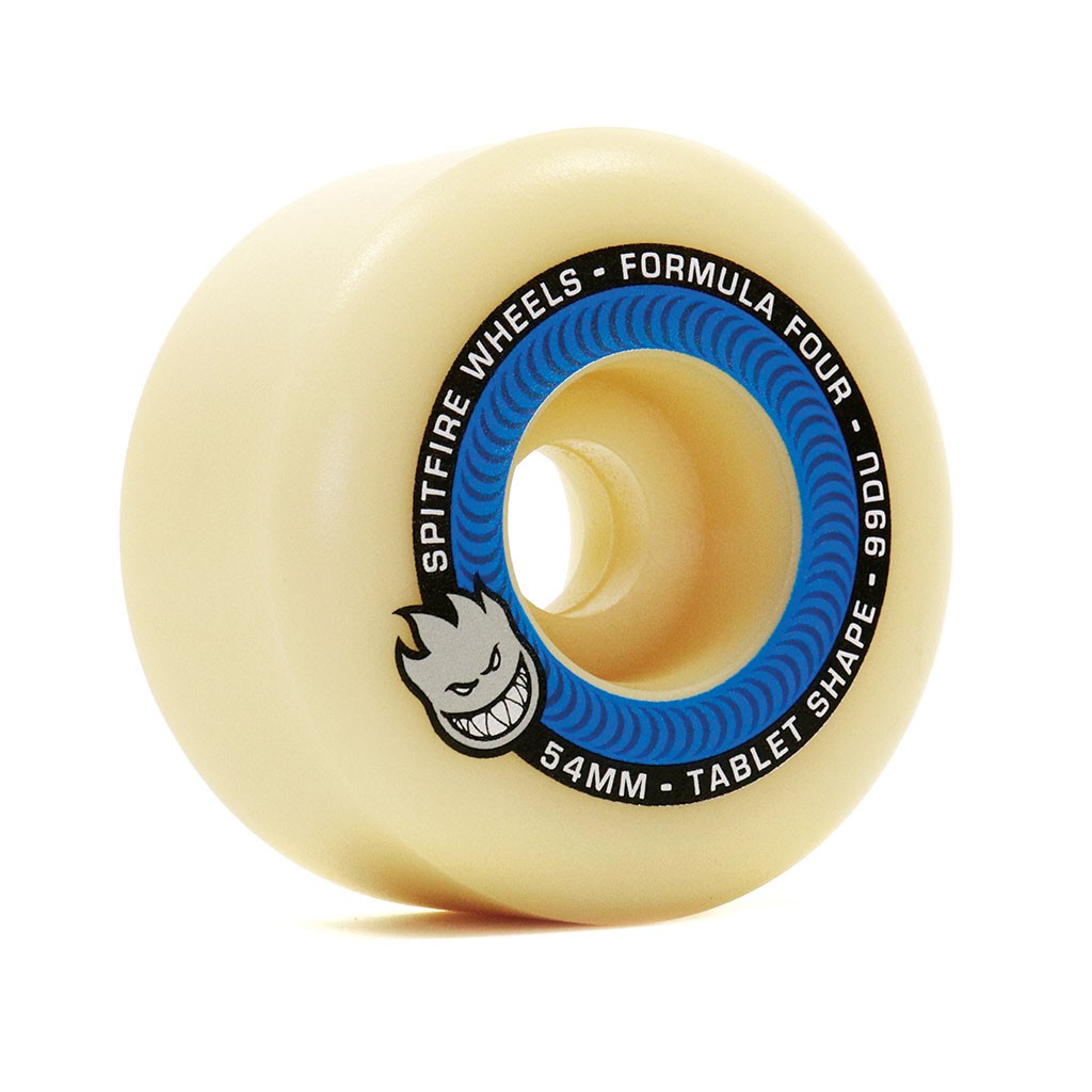 Roda Spitfire Wheels Tablets Formula Four 54mm - 99DU - Bege / Preto / Azul