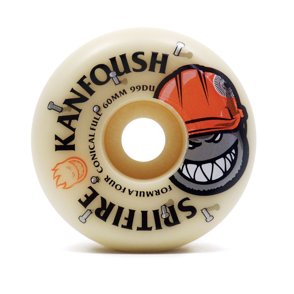 Roda Spitfire Wheels Kanfoush Formula Four 60mm - 99A - Bege / Preto / Vermelho