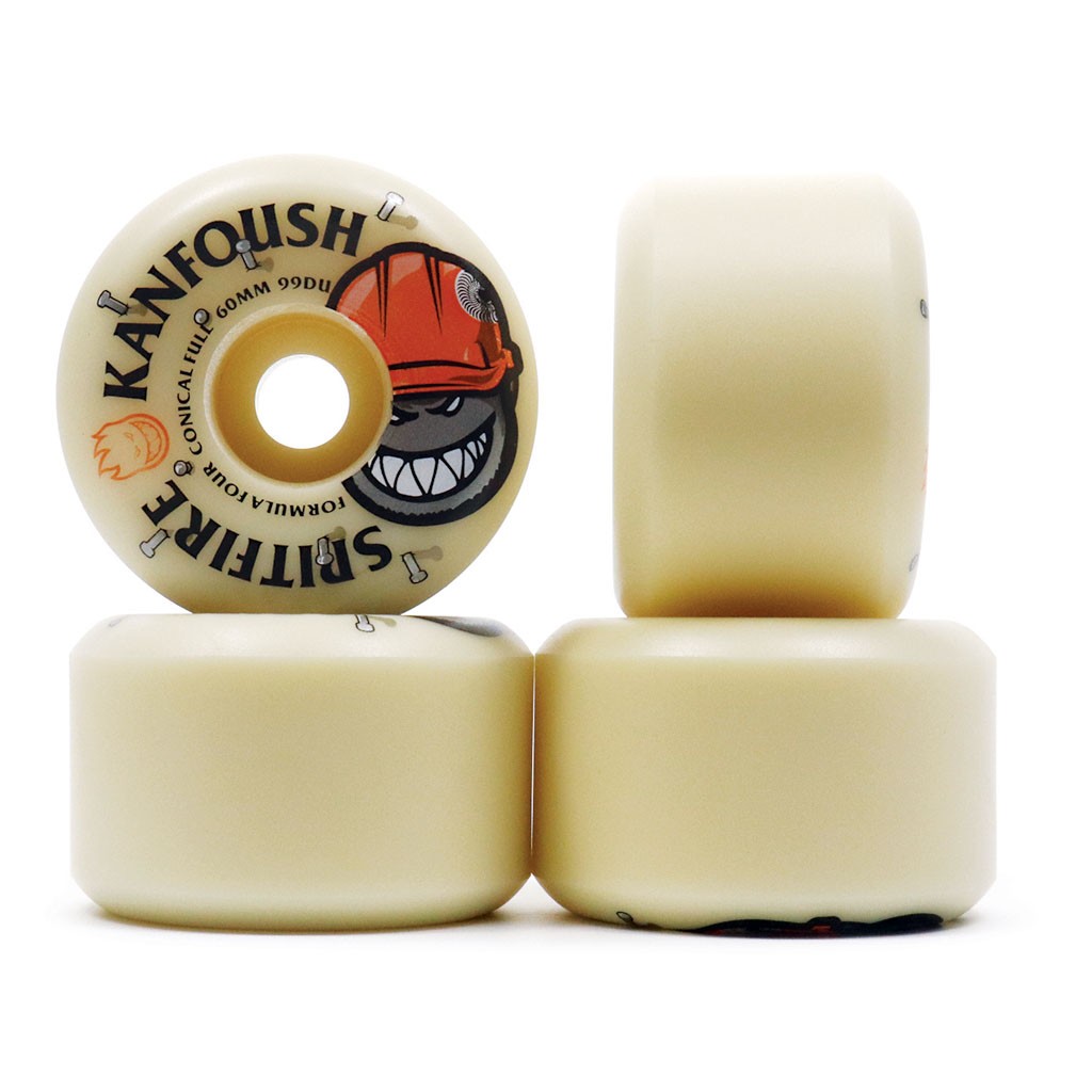 Roda Spitfire Wheels Kanfoush Formula Four 60mm - 99A - Bege / Preto / Vermelho