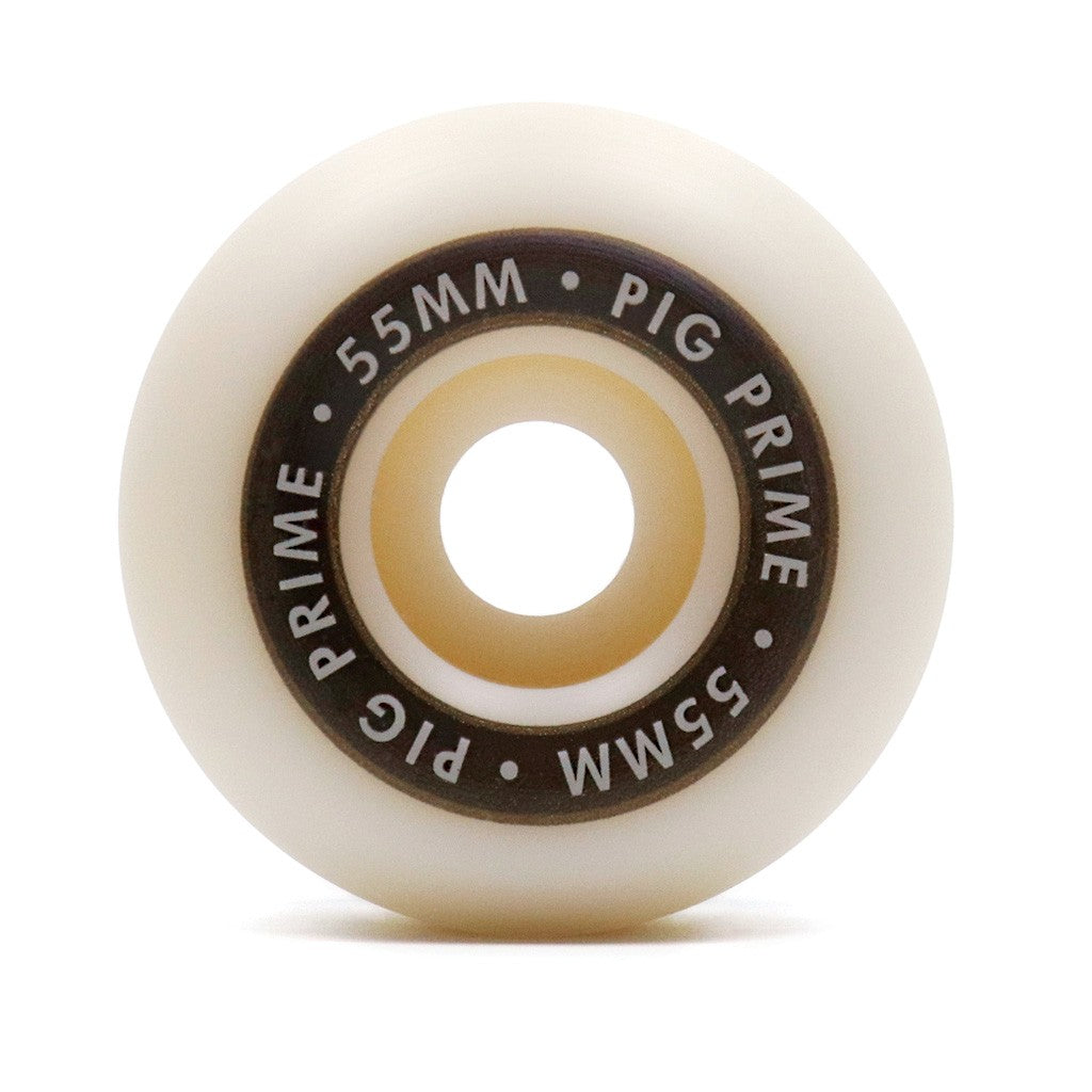 Roda Pig Wheels Prime Urethane 55mm - 103A - Branco / Preto