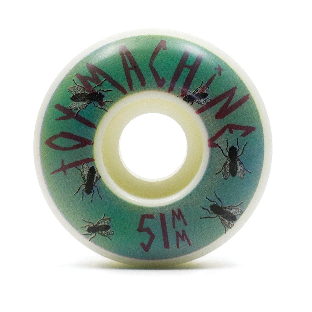 Roda Toy Machine Flies 51mm - 99A - Branco / Verde / Preto