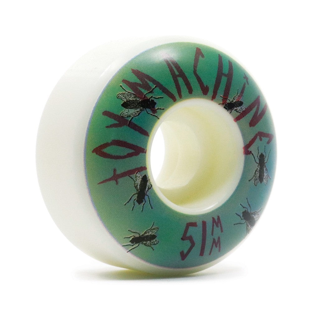 Roda Toy Machine Flies 51mm - 99A - Branco / Verde / Preto