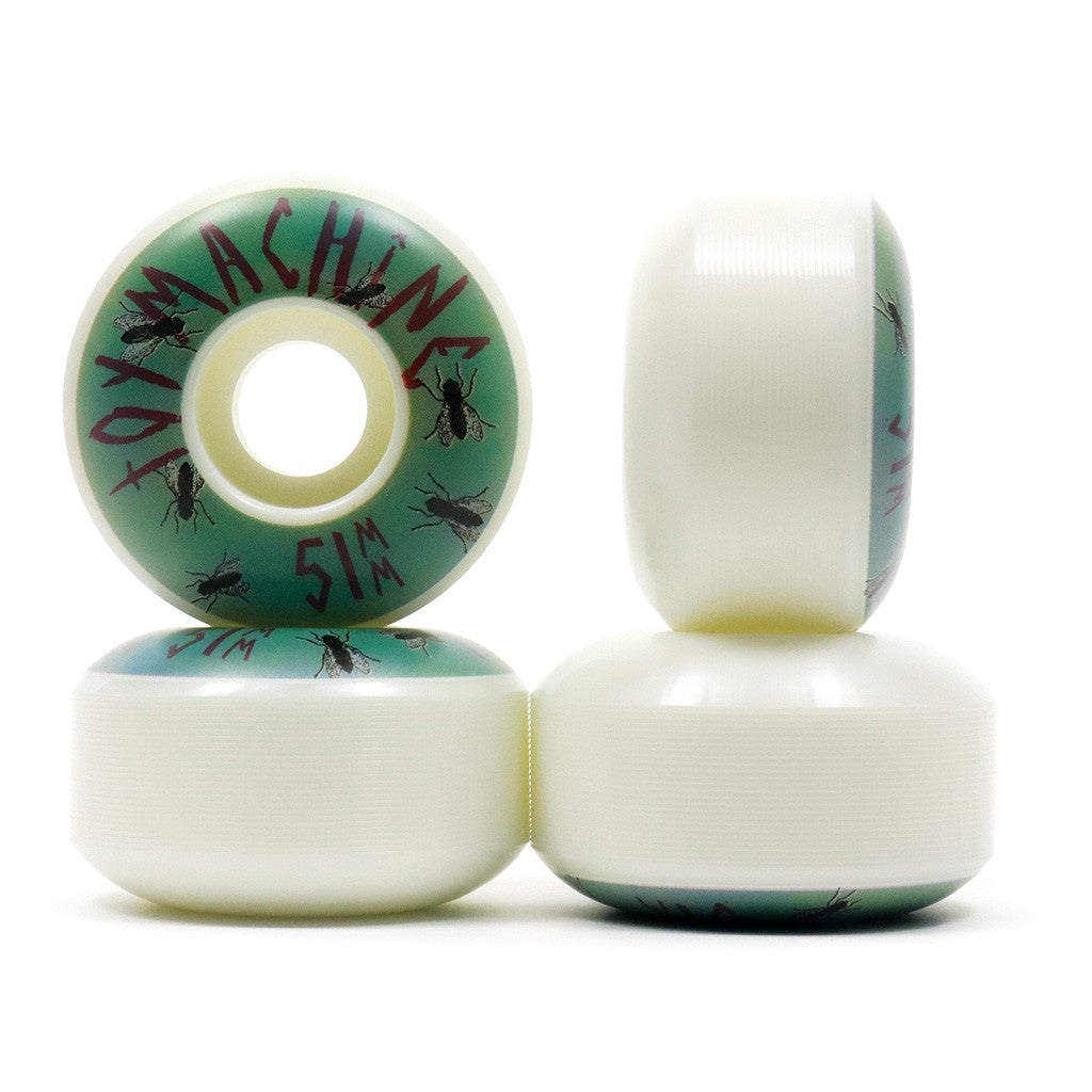 Roda Toy Machine Flies 51mm - 99A - Branco / Verde / Preto