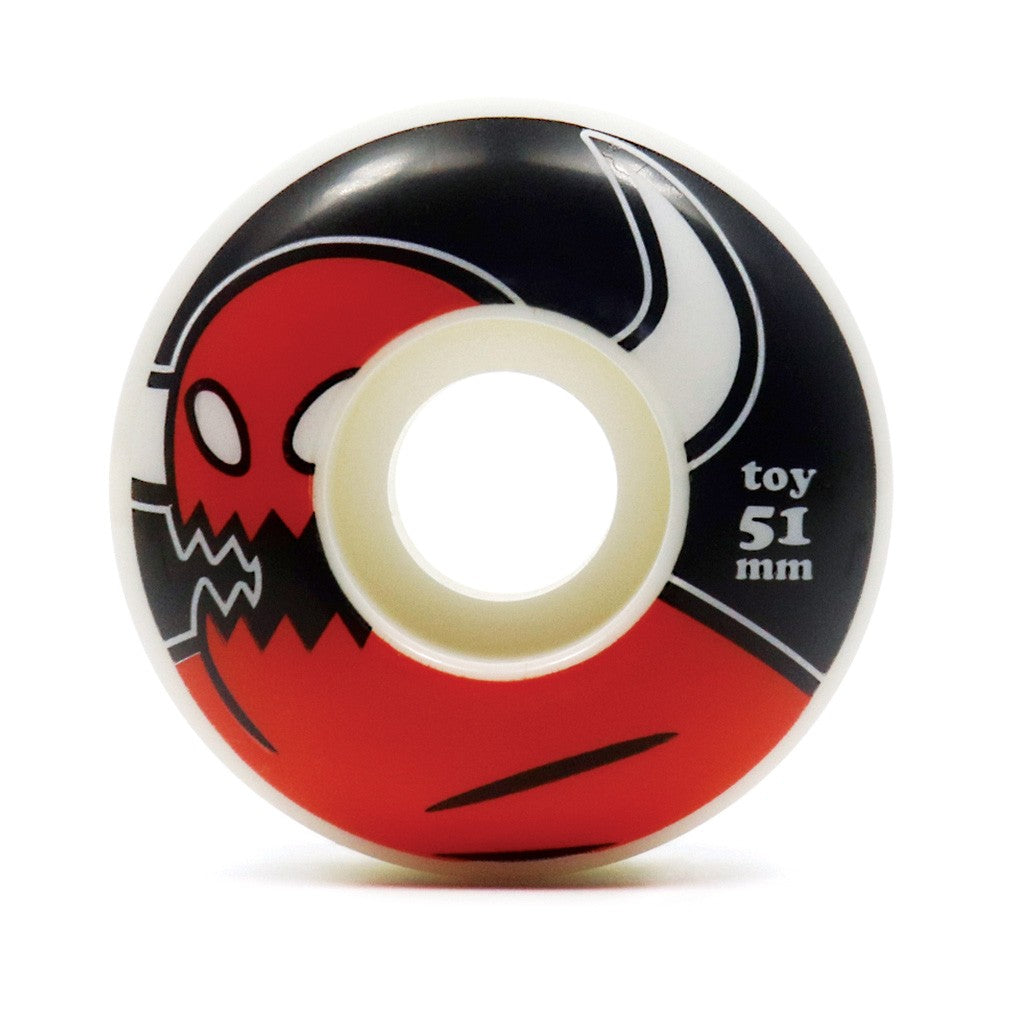 Roda Toy Machine Monster 51mm - 99A - Branco / Vermelho / Preto