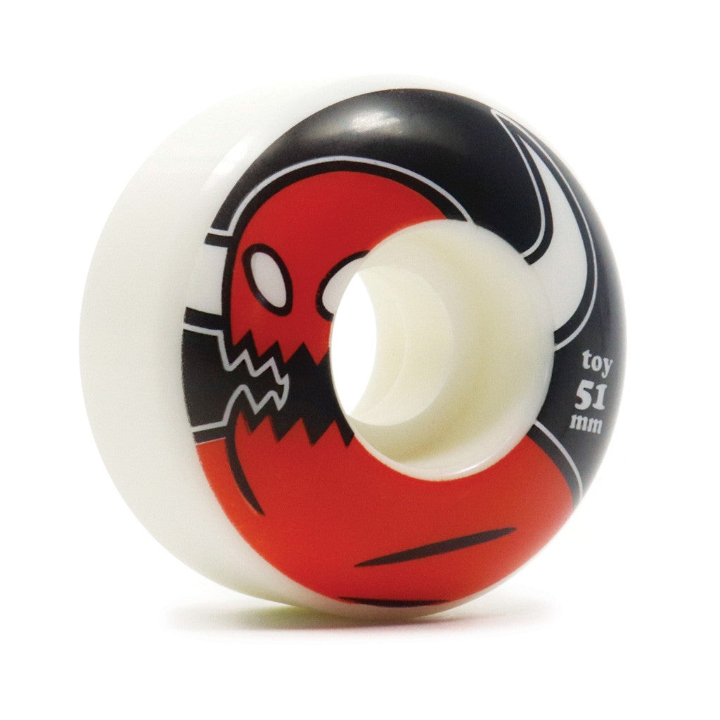 Roda Toy Machine Monster 51mm - 99A - Branco / Vermelho / Preto