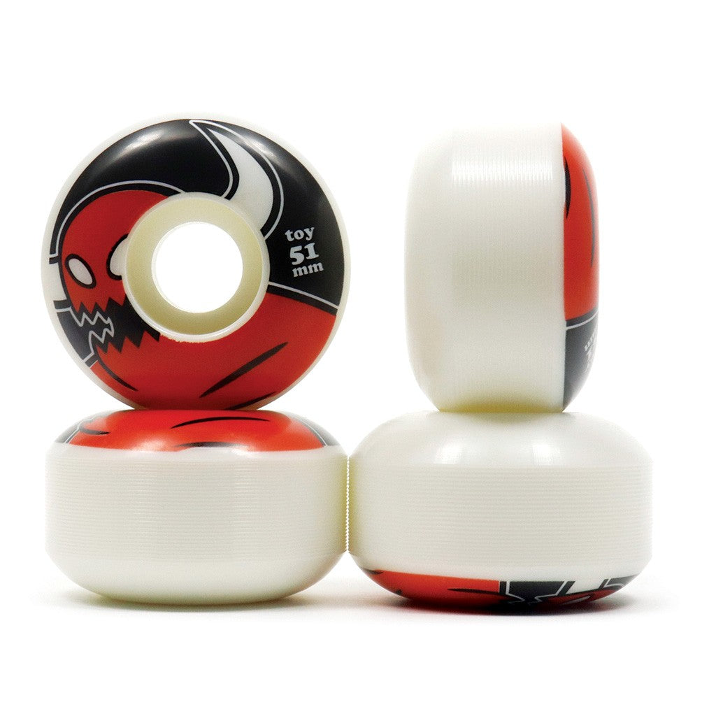 Roda Toy Machine Monster 51mm - 99A - Branco / Vermelho / Preto