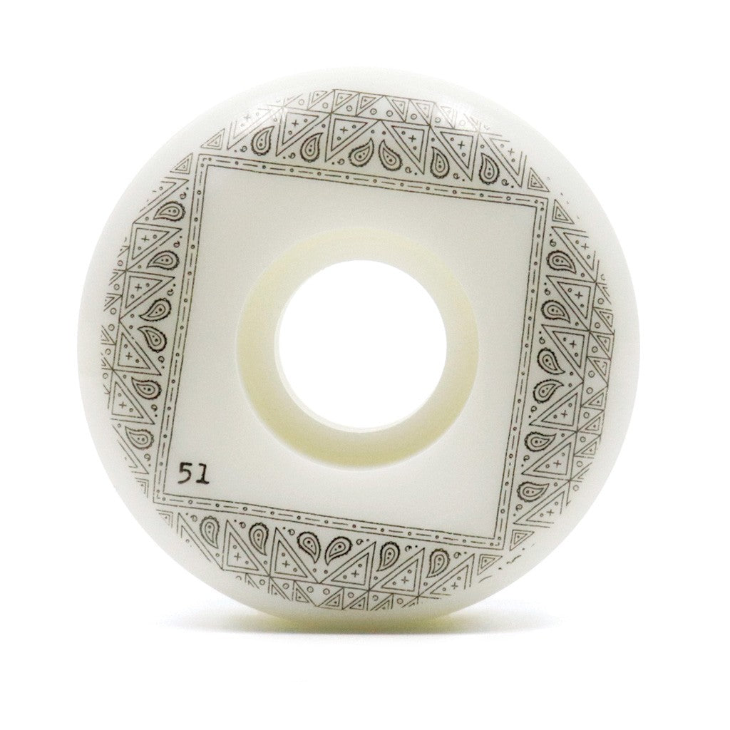 Roda Chocolate Skateboards Bandana Conical 51mm - 99A - Branco / Preto