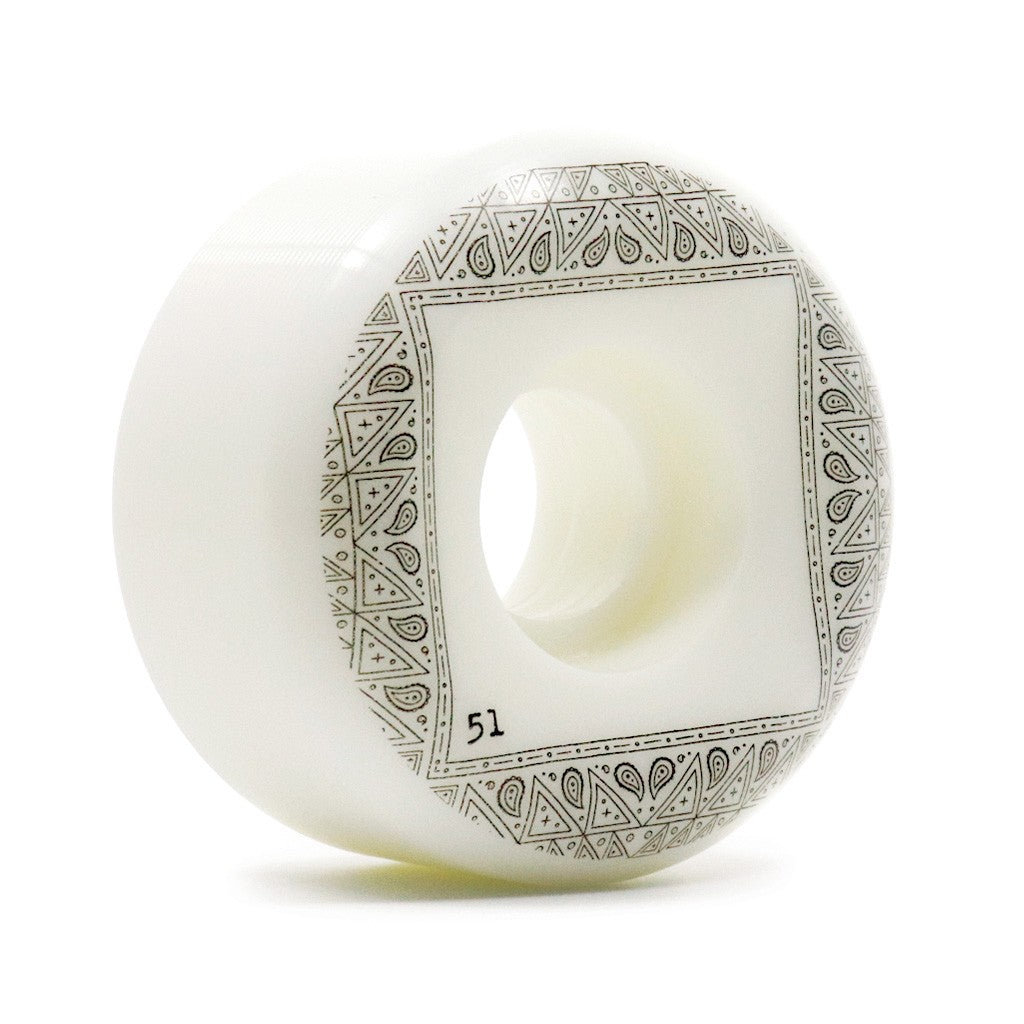 Roda Chocolate Skateboards Bandana Conical 51mm - 99A - Branco / Preto