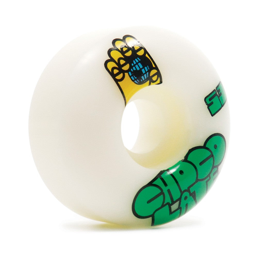 Roda Chocolate Skateboards Worldwide 53mm - 99A - Branco / Verde / Amarelo