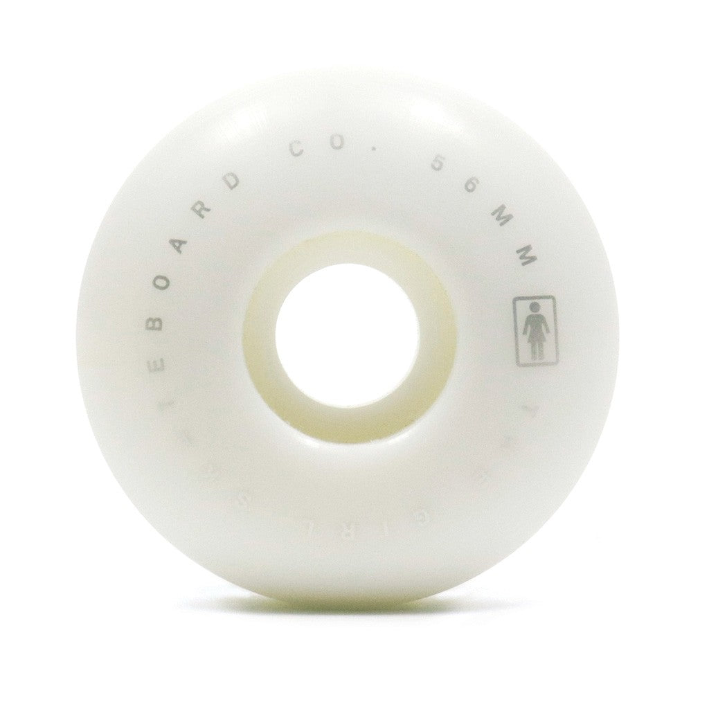 Roda Girl Skateboards Blooming 56mm - 99A - Branco / Vermelho / Preto