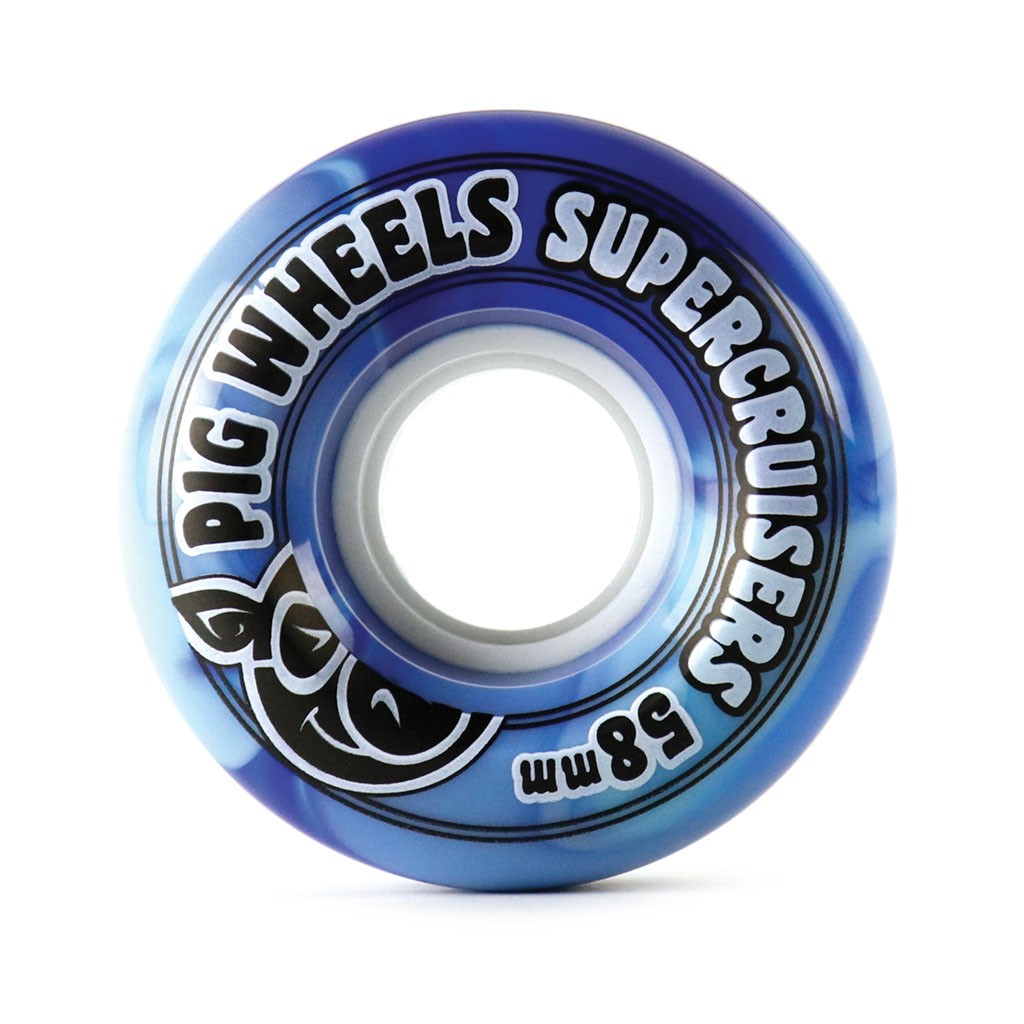 Roda Pig Wheels Supercruisers 58mm - 85a - Azul Mescla