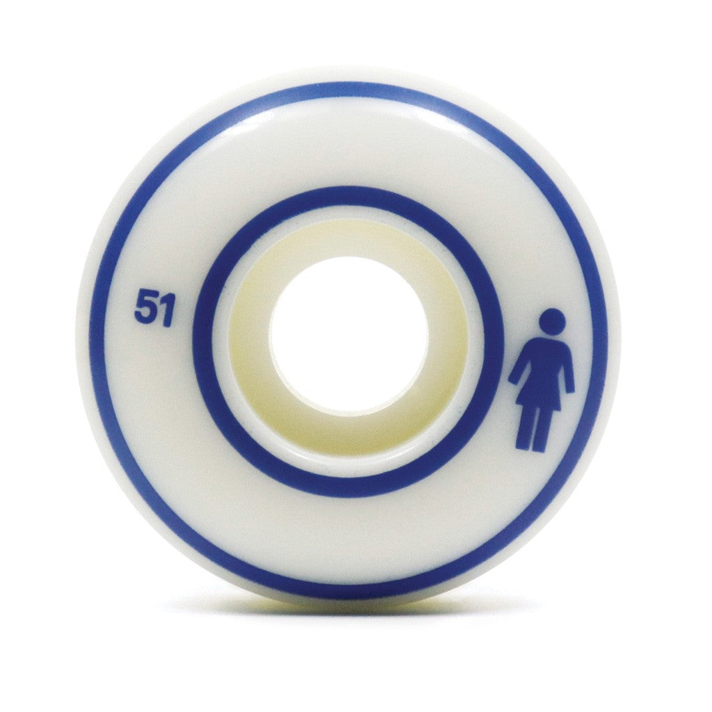 Roda Girl Skateboards Boarder OG Staple 51mm - 99A - Branco / Azul